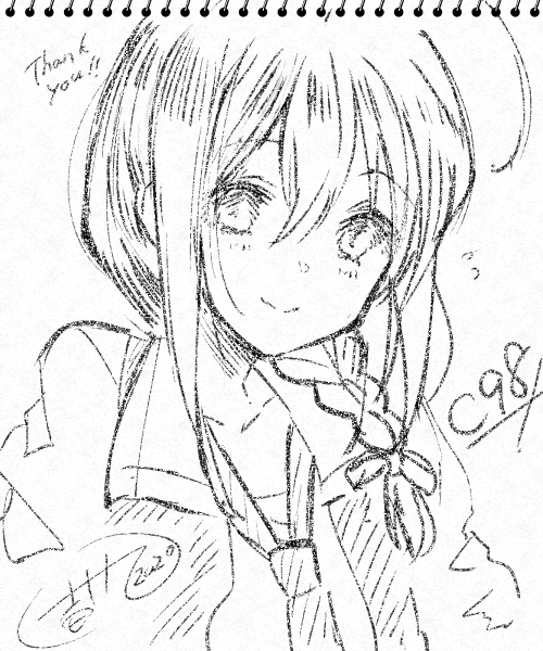 #エアコミケ #エアスケブ ②
「秋刀魚モードな無印時雨」「眼鏡な無印時雨」
「文学少女風な時雨」「湊あくあちゃん」
本日はお立ち寄りいただきありがとうございました!
よろしければ今後とも応援何卒!!握った手 