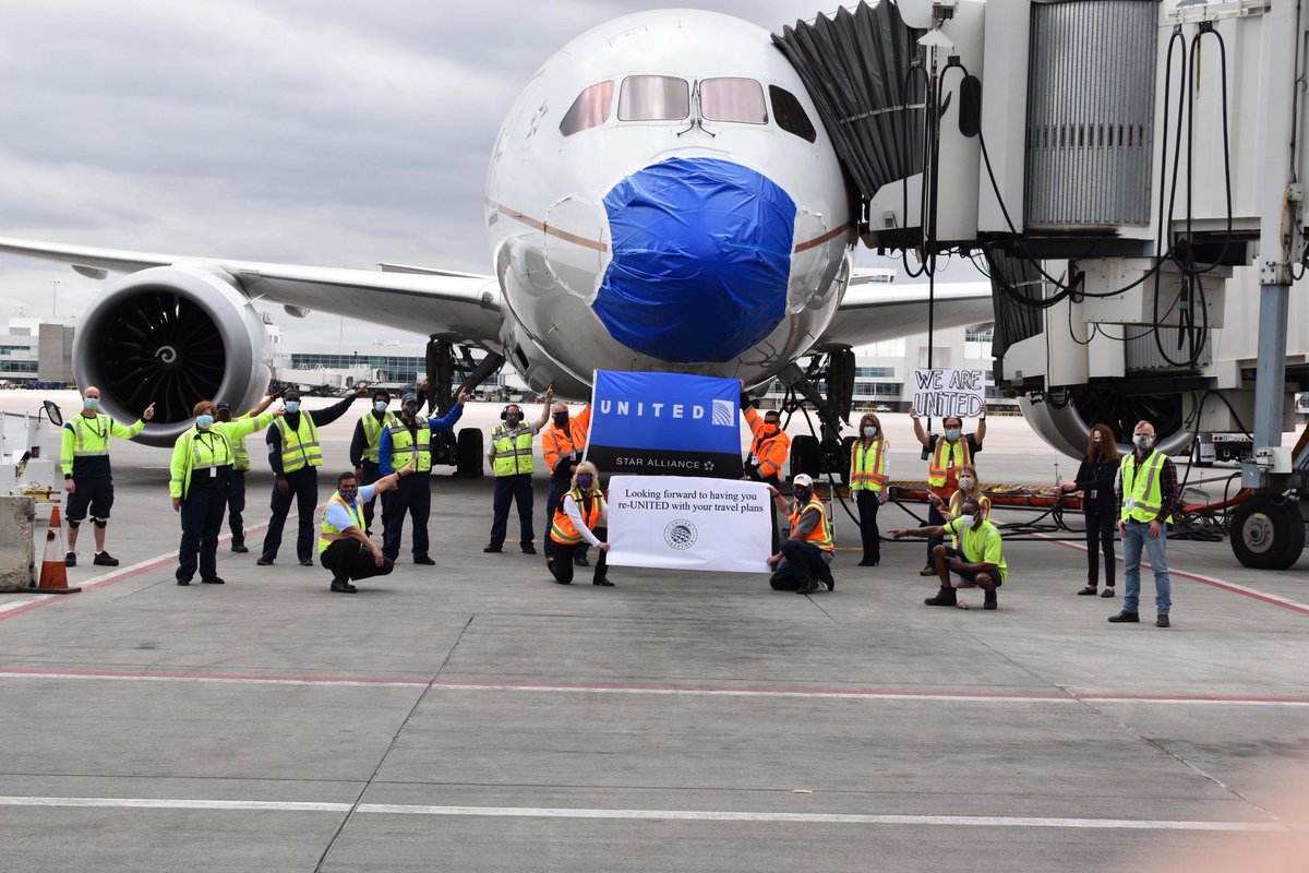 JRoo1421's tweet photo. 😷✈️ Safety is our priority!  Come fly with us! We are ready for you! ✈️😷 ⁦@weareunited⁩ #uasafety https://t.co/akDZSV4JHB