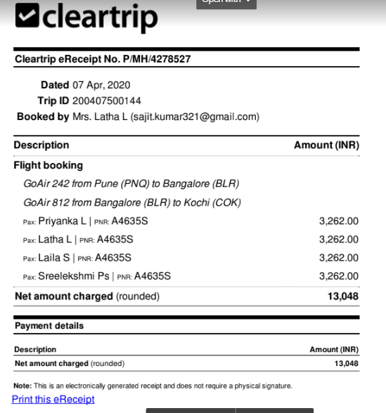 sajitkumar321's tweet photo. I had paid 13K and my trip is showing as completed. No Refund, no Reply 
@Cleartrip
 I need clarification on this. https://t.co/chOzLxKDlJ