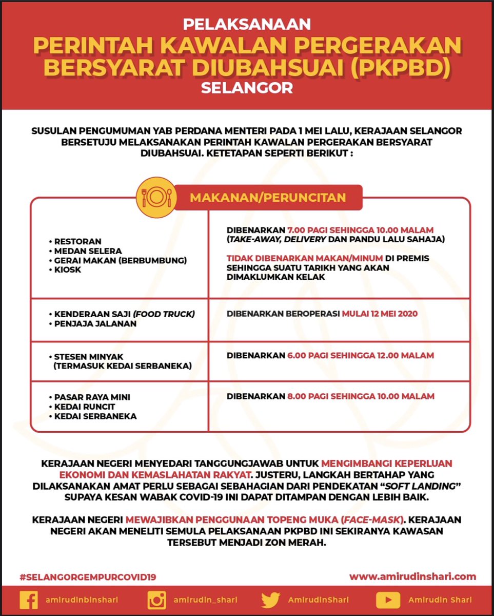 HermyRahim's tweet image. Selangor another level. Dia tak batal PKPB, tapi dia buat PKPBD (perintah kawalan pergerakan bersyarat DIUBAHSUAI). 

Dia tahu ekonomi masih perlu dijalankan tapi dia tapis banyak benda. Banyak yang federal buat dia rasa tak patut lagi, dia hold kan. Bijak.

Well done, Selangor.