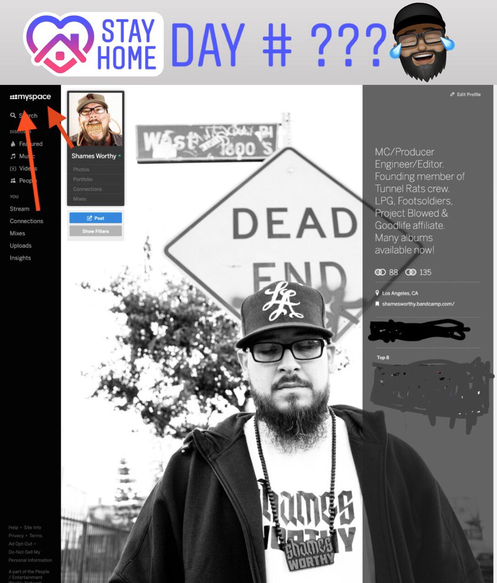 ShamesWorthy's tweet photo. #quarantinelife day # ??? 🤣😭😂
#thatswhenyouknowitsgettinreal
#myspaceisstillaround?
#boredom #jokes
#funny
#nawimjustserious
#ShamesWorthyMedia
#ShamesWorthyRaps
#ShamesWorthy https://t.co/Ls2T7wg5st