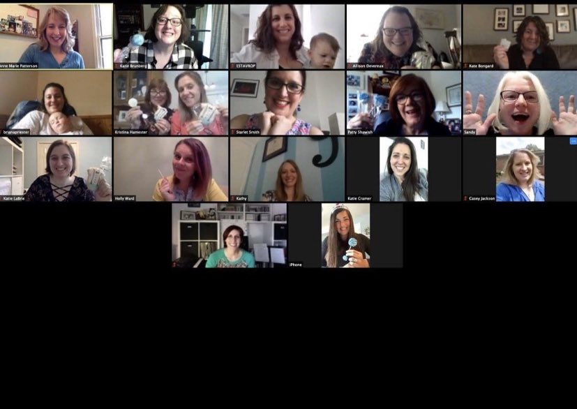 afdevereux's tweet photo. @somegoodnews #SomeGoodNews Dr. @AngelaAmmerman was late to her own Zoom baby shower because she was coming back from visiting the midwife &amp; was in labor 5 weeks early! She still played online games w/ us IN ACTIVE LABOR! 8 hrs later perfectly healthy David Michael arrived 💗 https://t.co/3H6hfTxPI1