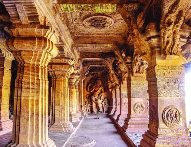 The Badami Cave Temples are a Complex of Hindu and Jain Cave  #Temples located in Badami, Vataapi the Capital of the Chalukya Dynasty (6 - 8th Century) Karnataka, India. The Caves are considered an example of Indian Rock - Cut  #architecture  #sculptureಬಾದಾಮಿ ಚಾಲುಕ್ಯ ವಾಸ್ತುಶಿಲ್ಪ!