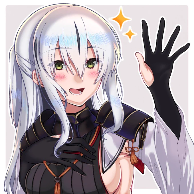 ぐだぐだ本能寺復刻みたいなので前に描いたびしゃもんてーん!な景虎さん〜✨ 