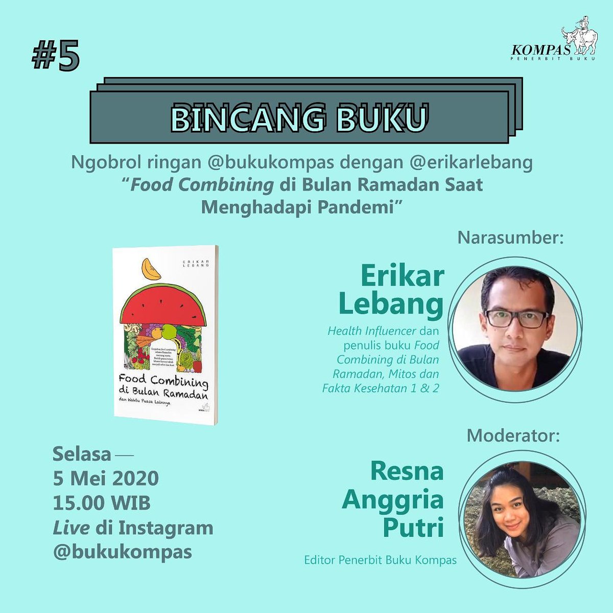 erikarlebang's tweet photo. Yuk gabung ngobrol-ngobrol tentang bagaimana menyikapi kondisi saat ini terkait kesehatan
Cc: @BukuKOMPAS
#TalkShow #HealthTalkShow #IGLive #NgabuburitRamadan #BincangSehat https://t.co/65keSzD4aw