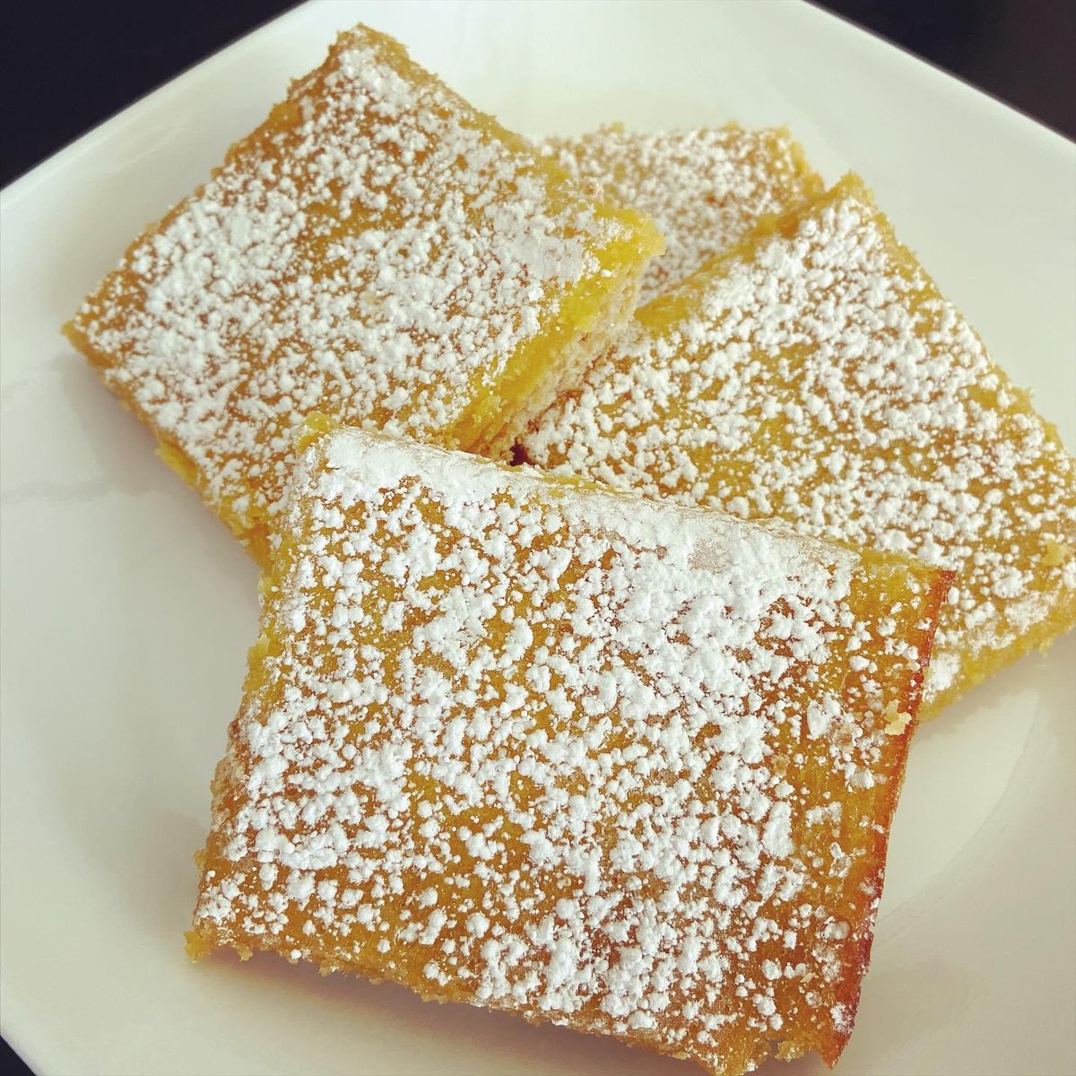 sdjoe21's tweet photo. Wifey making tomorrow’s weigh-ins look like we got a lot to work on. Check out these homemade lilikoi shortbread bars! It’s the best we could do since we canceled our trip to Hawaii this summer. #IronChefWife #MyWifeisAmazing #DadBodStatus #HappyBelly #GodisGood #TandJas1 https://t.co/EJz3r1XQuU
