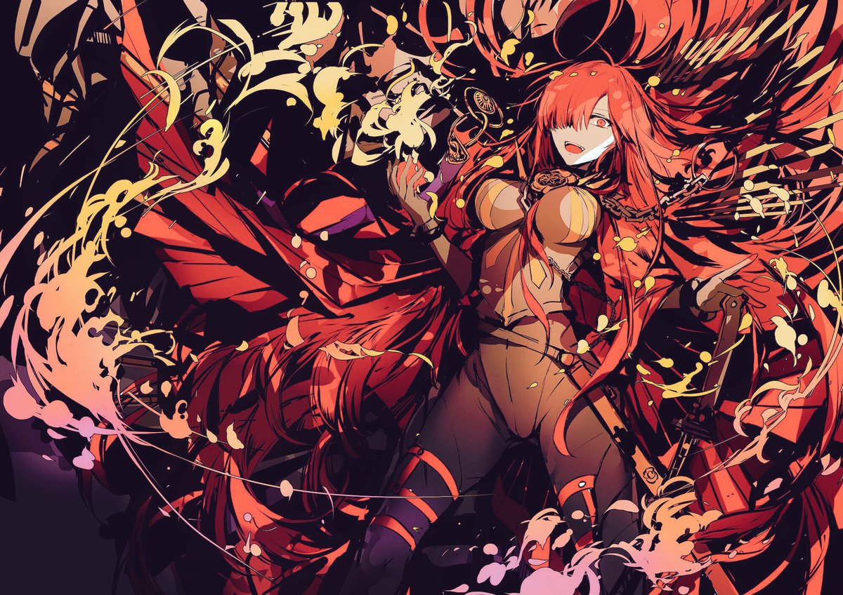 織田信長(Fate) 「魔王ノッブ強化!!!みんなも引くんだ!!(めちゃくちゃ熱そうな絵面になった)??」|rioka⭐️5月コミティアとコミ1のイラスト