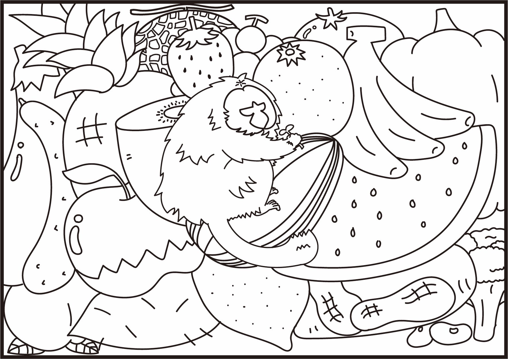 日本モンキーセンター 公式 On Twitter ぬり絵第2弾はモップくんです 彼は2色で完成するため 感謝の気持ちを込めてご寄附いただけてる 食べ物でコーティングしておきました 暇なときにでも塗りつぶしてやってください 阿野