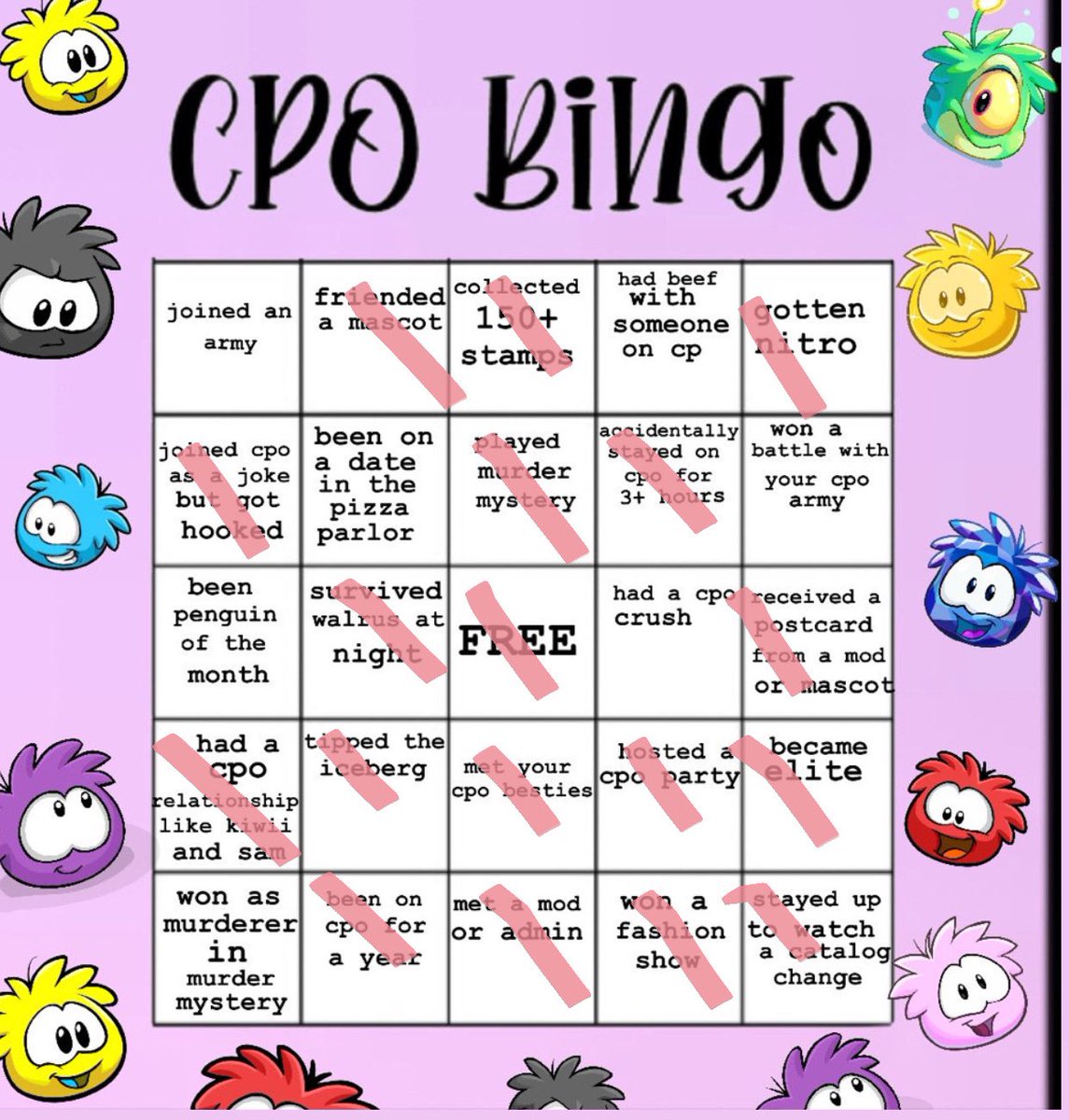 PandaAzulCP's tweet image. do the baldies count as a cpo relationship??? if so, bingo 🤩😂
shout out to @cpolizziefizzy for this awesome bingo card!!