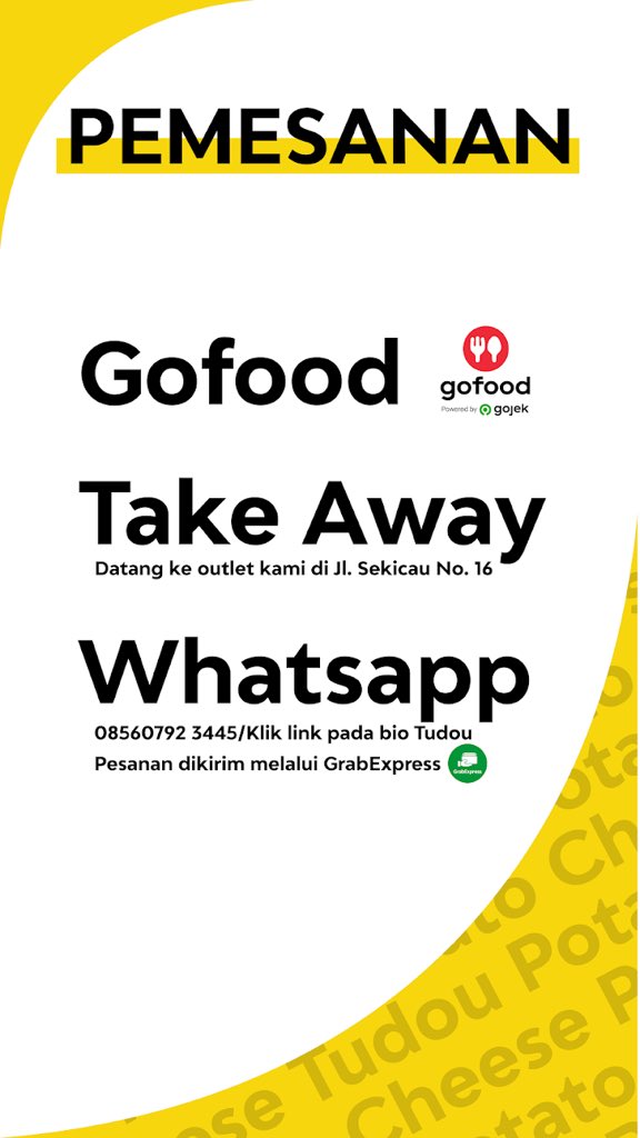 IdTudou's tweet photo. Barangkali yang mau nyiapin buat menu buka puasa nanti, yukkk dipesen!!🤗
Bisa diorder via Whatsapp dan Via Gofood💚
Kita buka mulai jam 15.00 nantii..
Ditunggu yaa✨
@infomalang https://t.co/X1nd9gE0nk