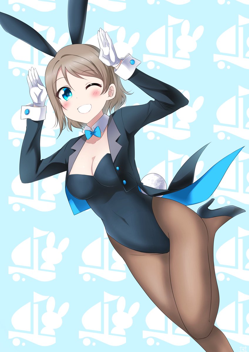 渡辺曜 「「ぴょーん!バニー曜ちゃんでありますっ」⛵️? 」|ぜろのイラスト