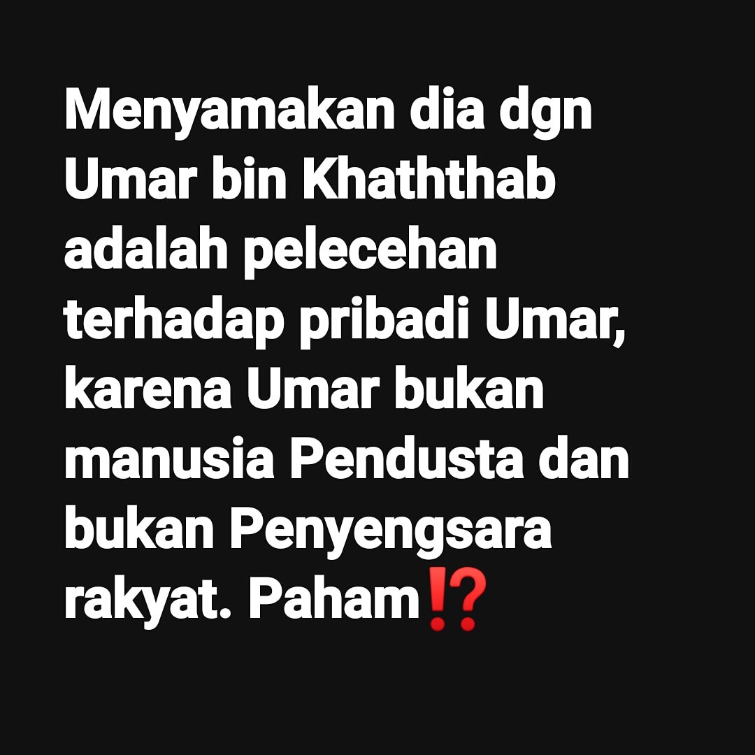 Jangankan di samakan dengan kebijakannya,  sangat jauh. Fisik saja sangat berbeda jauh. 
Joko bukan #umarbinkhatab