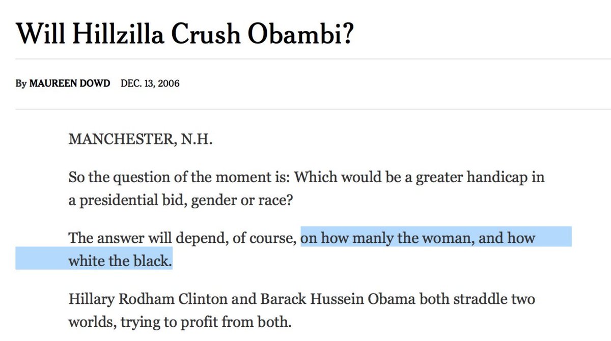 Excuse me while I put Maureen Dowd's cultural analysis in the trash. h...