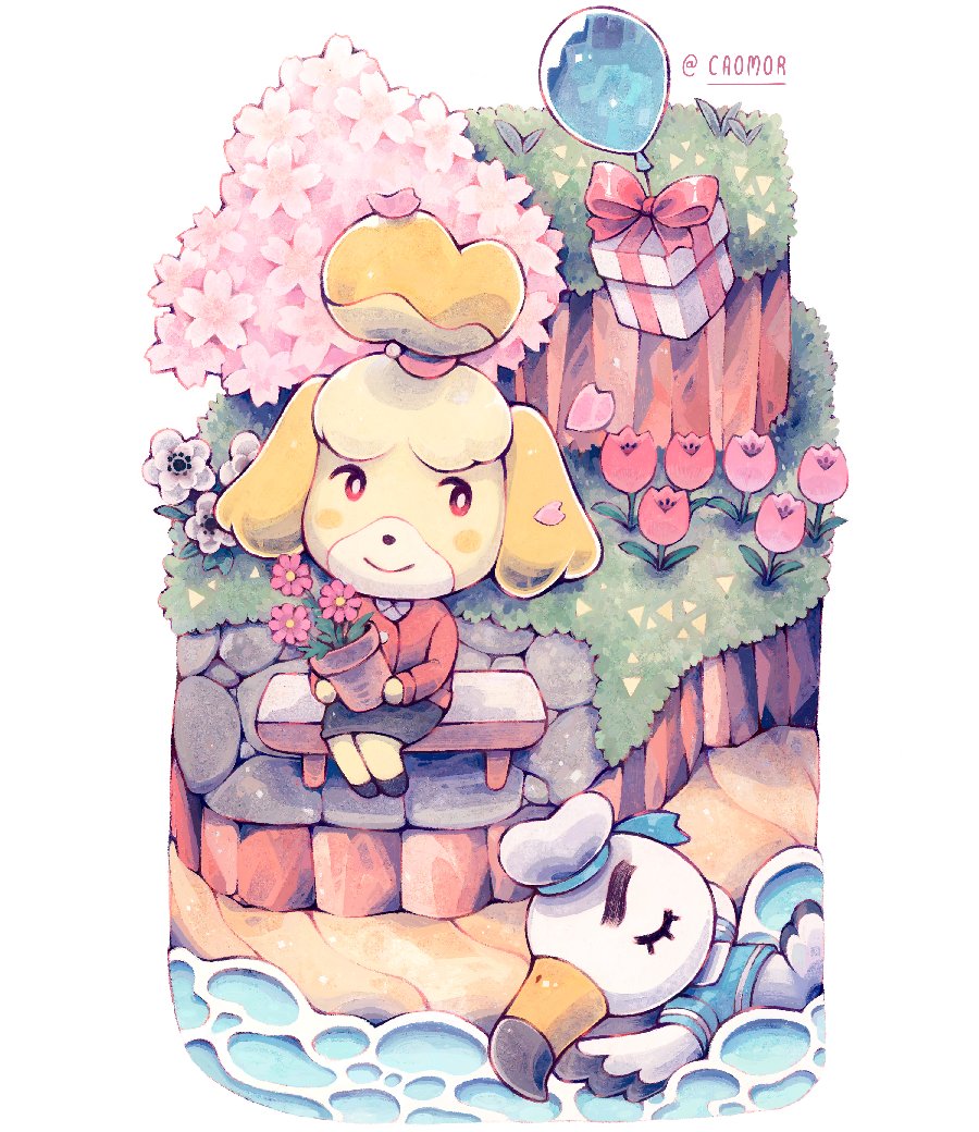 しずえ(あつ森) 「???
#AnimalCrossing #ACNH #illustration 」|caoのイラスト