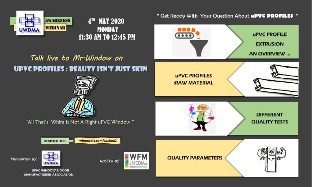 UwdmaIndia's tweet photo. Join us on
*4th May at 11:30 am*,
where Mr. Window speaks on
*"Everything that looks white isn't UPVC"*

Register here 👇🏻

https://t.co/kxt3d5eLcn

https://t.co/XdyOxWtsRB https://t.co/miIINMTa13