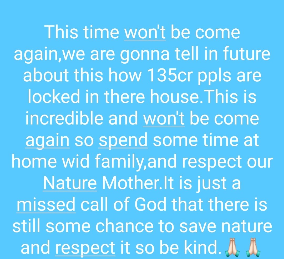 thakursahab_20's tweet photo. #RespectNature
#indiaLockdown3 
#lockdown 
#StayHomeStaySafe 
#StayHome https://t.co/ofQWEfdVBY