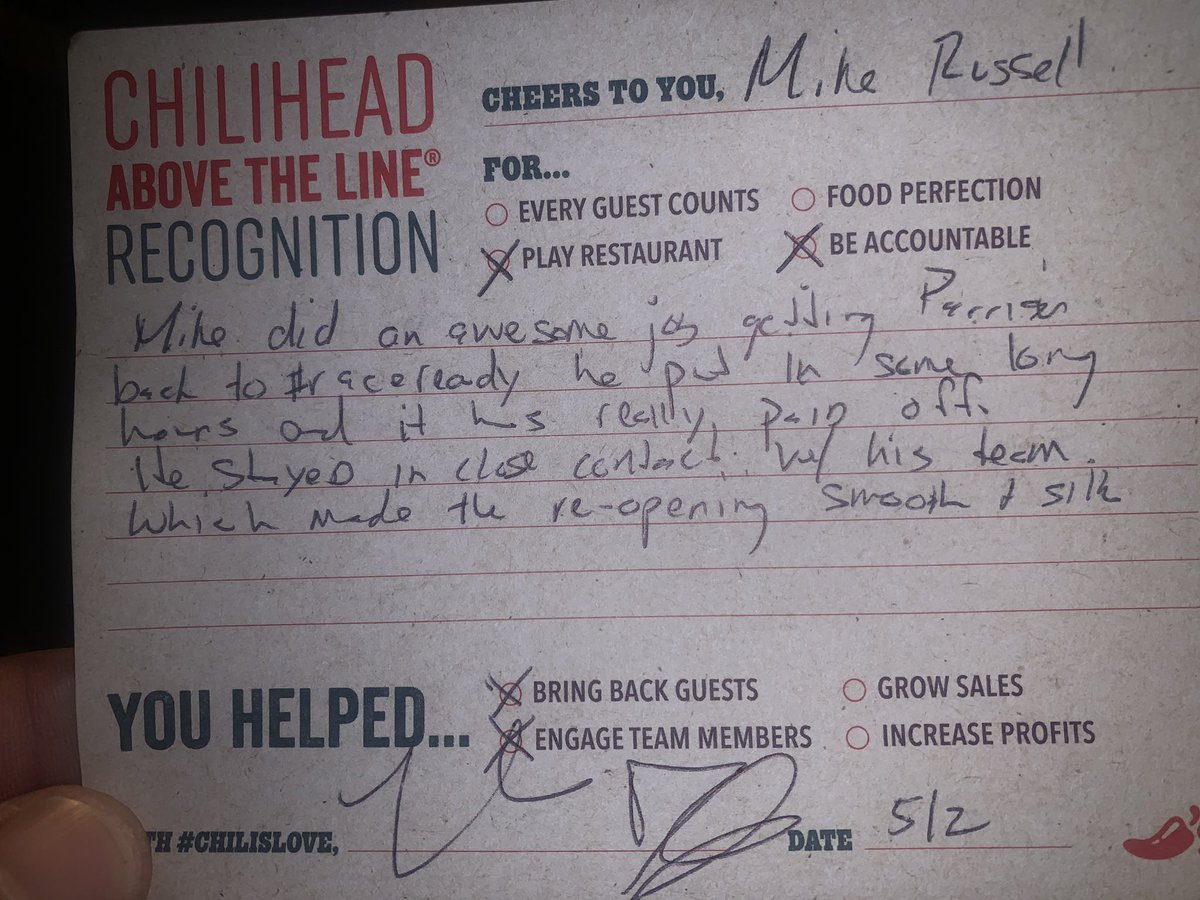 BMXMikeRussell's tweet photo. Great leadership begats great leadership. Nothing more rewarding than recognition from the man in charge. 🙌 Thank you, H. It means so much, and thank you to my amazing team for all of the support. #GrowTogether #WinningTogether #ChilisLove @Hikeabike902 @BJN42 https://t.co/aiPxXqGGIu