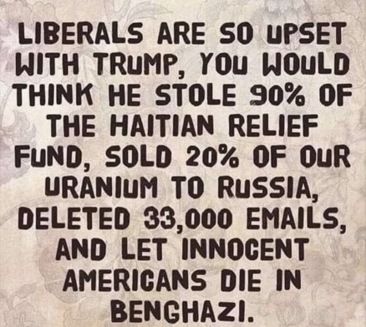 smakr61's tweet photo. #LiberalsHateAmerica #Liberals #LiberalsLie #CintonUraniumRussia @HillaryClinton #BenghaziAintGoingAway #33000Emails #ClintonFoundation #ClintonCrimeFamily #ClintonEpsteinIsland #EpsteinDidntKillHimself #EpsteinCoverup #JoeBiden #JoeBidenIsARapist https://t.co/laExLcp3Pv