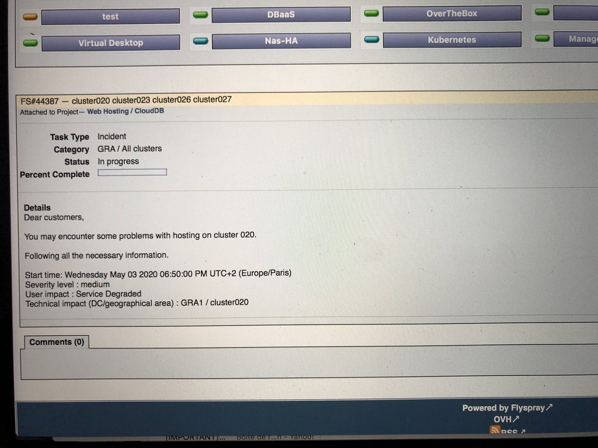 MagaliMun's tweet photo. @planetedroid Incident ! Cluster020, cluster 023, cluster 026, cluster027 .. 2 fois en 2 semaines ça commence a faire trop ! @ovh ! https://t.co/Hx33Rl6oI1