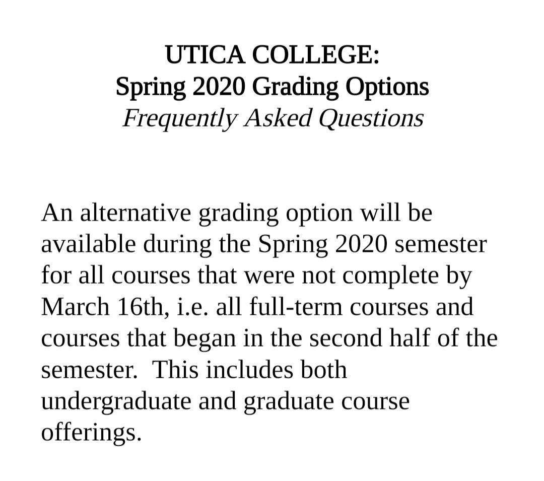 MrsWhiteFACS's tweet photo. I wrote to UC asking for their pass option to be applied to all spring courses. I'm sure I was not the only 1 but feeling heard! #thankyouUC
#uticacollege
#COVID__19 #usedmyvoice #madeadifference
#theyevenusedmybirthday  #whatarelief https://t.co/6nP2oFia9J