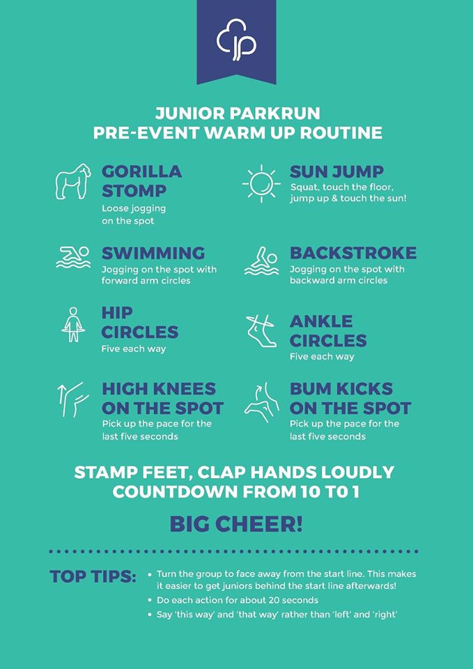 📣 KICKSTART YOUR SUNDAYS 💥

Every Sunday morning, we'll be sharing a BRAND NEW warm-up routine 📆

Fun for all the family in your garden or living room!

Published at 9:00am on our YouTube channel 🕘

👉🏾parkrun.me/ivly4

Here are some moves you can try!

🌳 #loveparkrun
