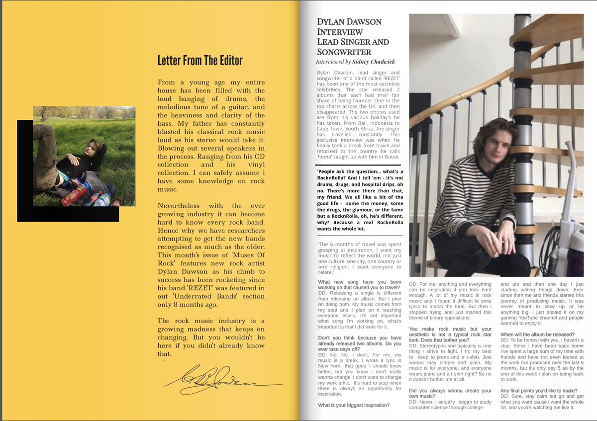 JCD_MediaS's tweet photo. Extremely impressed with Isis' professional music magazine that she has created during #JCDdistancelearning #JCDyear12 #JCDmedia https://t.co/s4Z52X64WZ