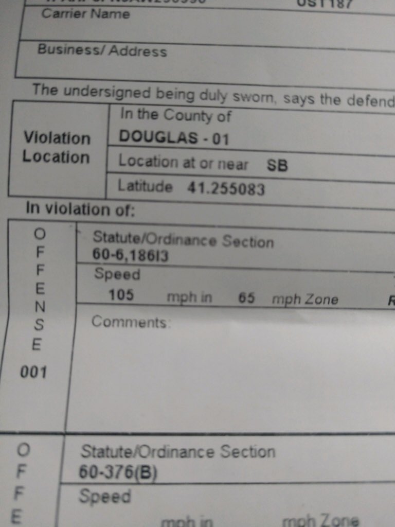 NSP_TroopA's tweet photo. Troopers stopped a vehicle traveling 105mph in a 65 mph zone on Interstate 680.  Please obey the posted speed limit signs. #NSP396 https://t.co/ABl7iO2vKC