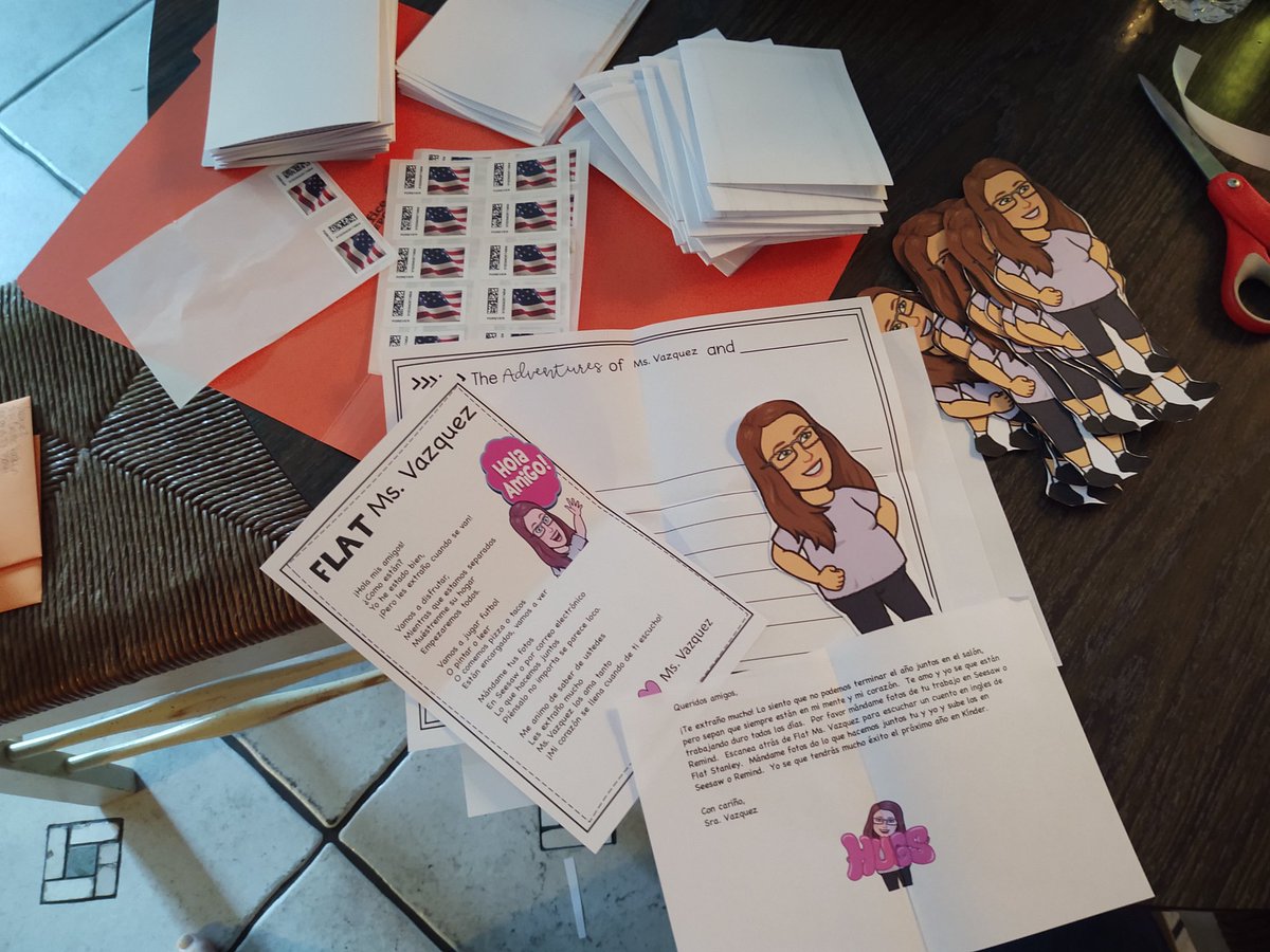 Heidi Vazquez (@heidi_vazquez2) on Twitter photo What do I do shut in on a Saturday during quarantine? Get my Flat Ms. Vázquez letters ready to mail of course. So excited for my Students to receive them. <a href="/DoverElementary/">Dover Elementary</a> #RISDPrek #risdsaysomething What do I do shut in on a Saturday during quarantine? Get my Flat Ms. Vázquez letters ready to mail of course. So excited for my Students to receive them. <a href="/DoverElementary/">Dover Elementary</a> #RISDPrek #risdsaysomething
