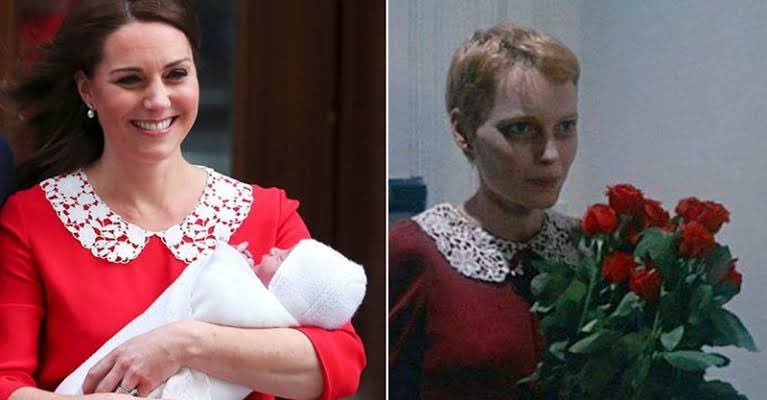 בטוויטר キャサリン妃がローズマリーの赤ちゃんのドレスを着て赤ちゃんをお披露目しているの意味深すぎるな