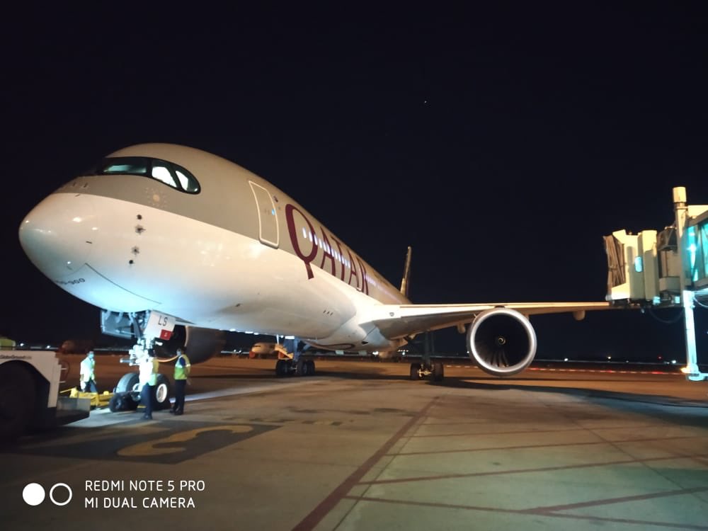 The 12th 🇬🇧 charter flight from Ahmedabad took off today with 250 British nationals on board. For more information follow our travel advice. @FCOtravel <a href="/UKinIndia/">UK in India🇬🇧🇮🇳</a> <a href="/CMOGuj/">CMO Gujarat</a> <a href="/GujaratPolice/">Gujarat Police</a> <a href="/qatarairways/">Qatar Airways</a>