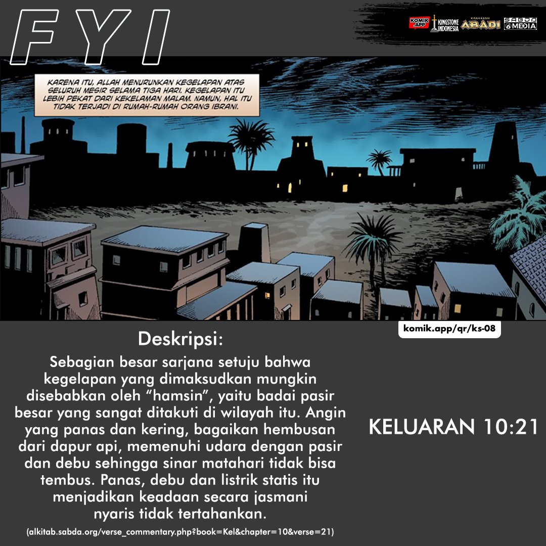 sabdakomik's tweet photo. Apa sih maksud Allah dibalik adanya tulah-tulah in

Keluaran 10:21-29
Komik Kisah Kasih Abadi: Musa
https://t.co/Na5S0iReZi

#komikalkitab
#kisahkasihabadi
#kingstonecomics
#kingstoneindonesia
#Exodus
#Musa
#Moses
#Trivia
#SABDAmedia
#komikAPP
#komikzone
#komikkristen https://t.co/2MsmygdzPu
