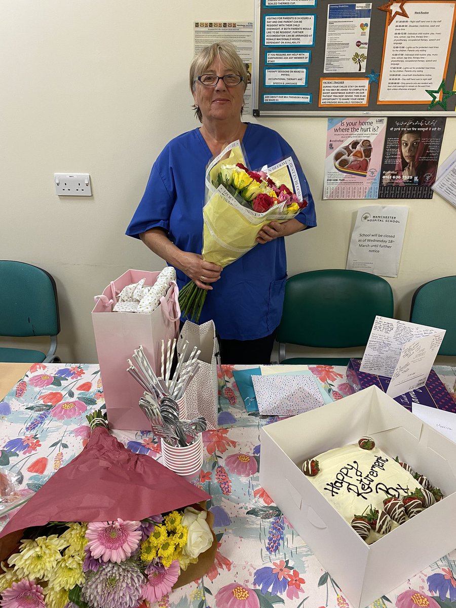 RMCH_Ward83's tweet photo. Wishing the lovely Brenda a happy retirement.. we will miss you and your amazing stories so much.. if you change your mind you know where we are 😆💕❤️ @RMCHosp @MFTnhs https://t.co/zSegSmGsXU
