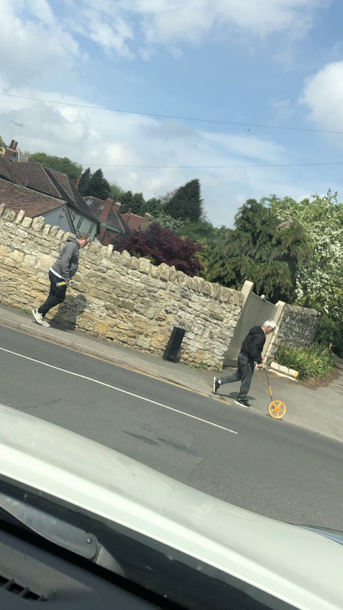 Charlie31210's tweet image. @TheSquareBall just spotted Bielsa in wetherby with a can of line marker in his hand following a man with a distance measuring wheel. Can only wonder what he has in mind now!