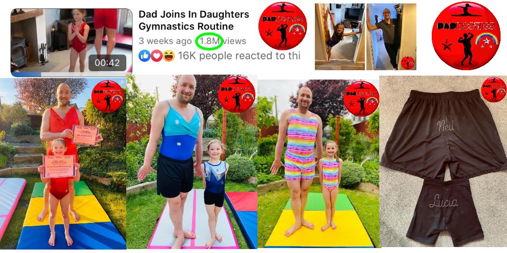 DADnasticsUK's tweet photo. Hey, for #worldlaughterday please give us a retweet for @DADnasticsUK “Daddy &amp; Daughter Gymnastics Routines” during #Lockdown #Covid19 #StayHome - Like our Page on Facebook too 👉 https://t.co/oDXQldgonC - Thank you 🙌 https://t.co/96UFFYdgdi