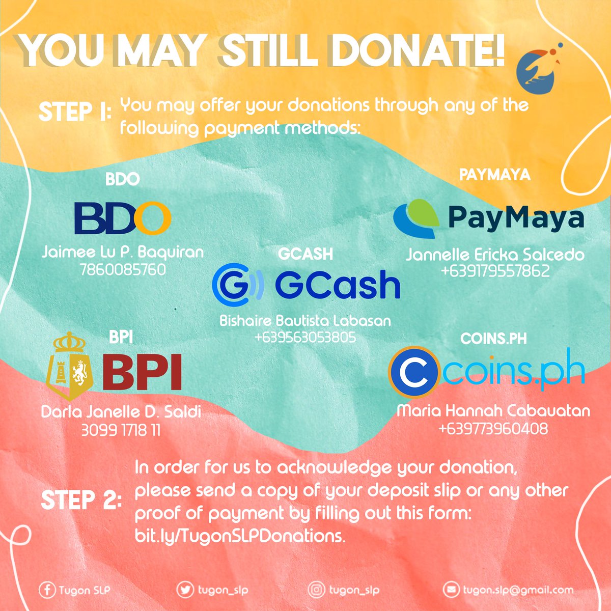 tugon_slp's tweet photo. When making therapy plans for our patients, we create session goals. This time around, we’d like to present to you our specific goals for this initiative. (NOTE: Prices indicated are preliminary quotations from our suppliers.) 

Help us turn these goals into reality! 💙🧡💛 https://t.co/P6nSH0RMSj
