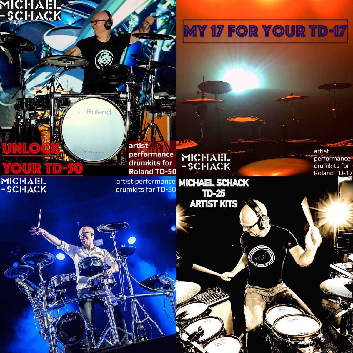 michaelschack's tweet photo. My personal artist kits will kick your #vdrums sound up a (BIG) notch! Quartet complete! #soundbang #bangforyourbuck https://t.co/Vozj2X0cPD https://t.co/azYUr1EKVj