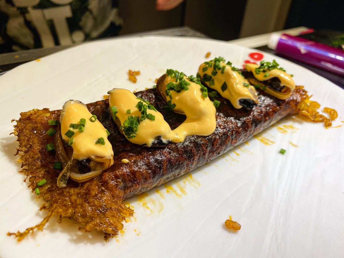 Ohhhh my God!!!!! Ya está aquí !!!!!!!!!!!
Arroz socarrat de mejillones escabechados y crema ligera❌⭕️