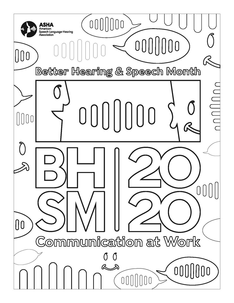 CFSpeechHearing's tweet image. May is Better Hearing and Speech Month! Kids can celebrate with this coloring sheet. We&apos;d love to see the completed pictures!

#BHSMContest
#BHSM #CommunicationAtWork