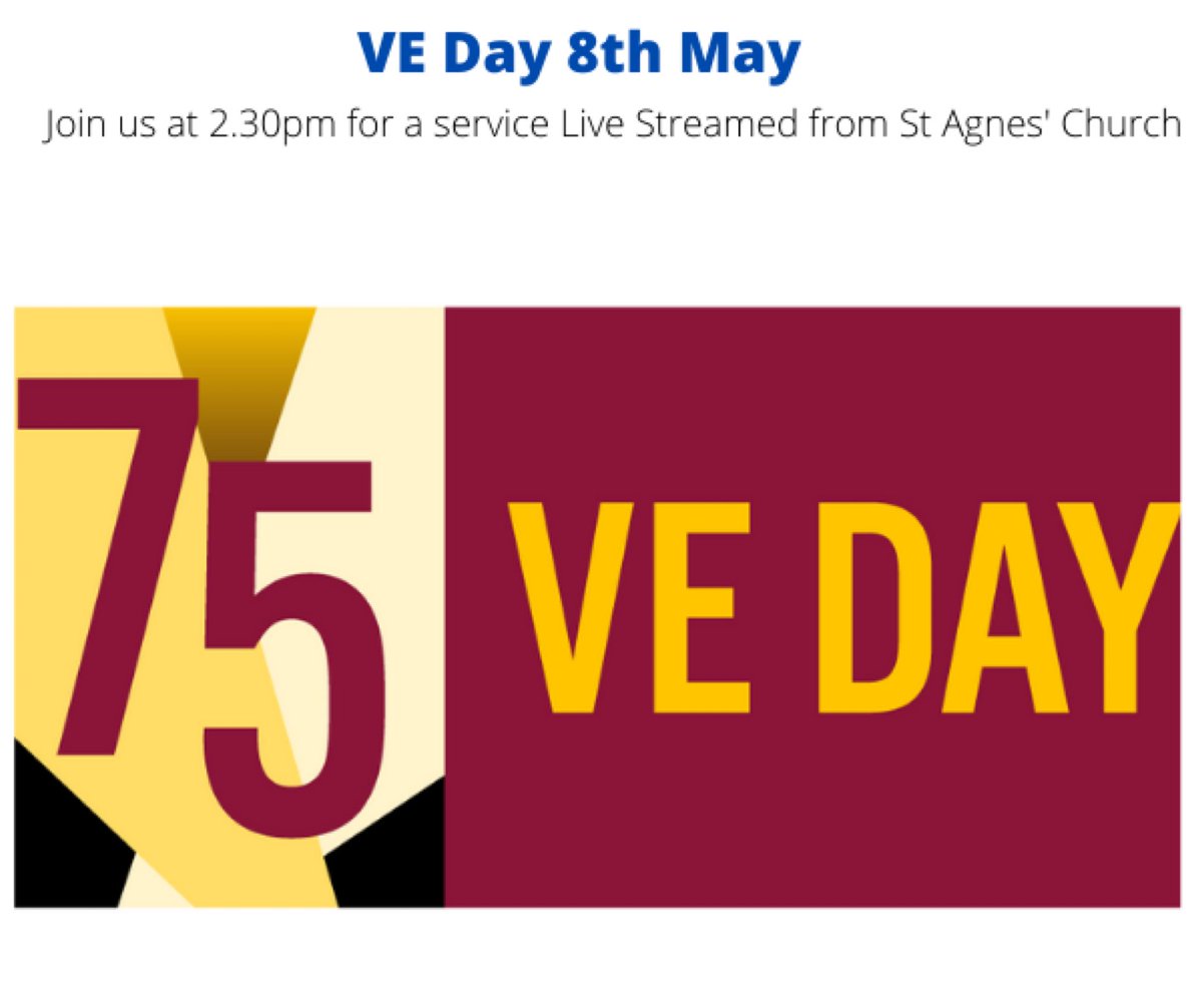 #VEDay75 live streaming 15 minute service from <a href="/SPthecentre/">Aberavon Parish</a> Friday 8th May 2.30pm.
