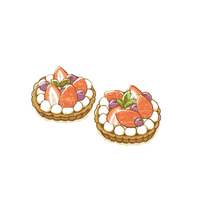 #イラスト #illustration
いちごタルト食べたい( ¨̮ ) 