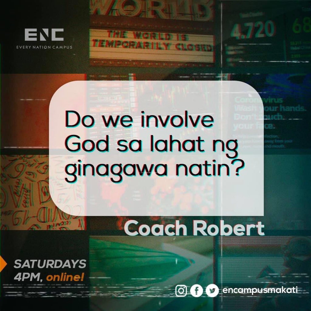 encampusmakati's tweet photo. Capping off the week 2 with some of our highlights yesterday on our YOUTH SERVICE ONLINE! Thank you for joining us virtually as one family kahapon. Next week ulit huh! Same time, day and page.
SATURDAY, 4PM โโ
ONLINE VIA FB๐ฒ
#Turn714
#ENCMakati
#CommunityNotCancelled https://t.co/PvF6dXsXNY