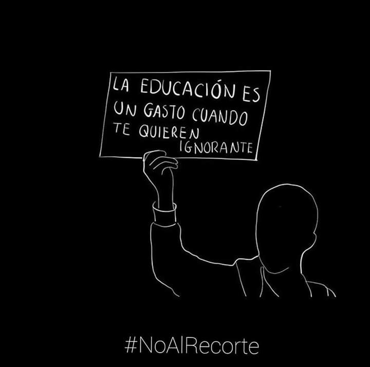 Parece mentira que debamos mendigar los derechos que antes nos pertenecían por derecho elemental.
#NOalRecorte 
#NoAlRecortePresupuestario 
#EducaciónPúblicaDeCalidad
