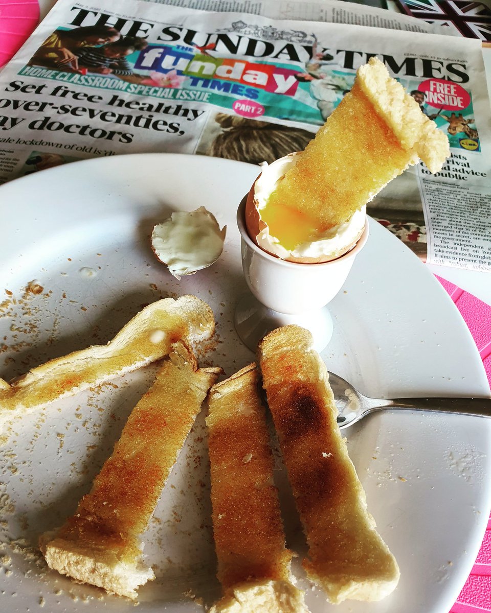 It's Sunday, which can only mean one thing...dippy egg with soldiers whilst reading the Sunday Times! 😊

#dippyeggsandsoldiers