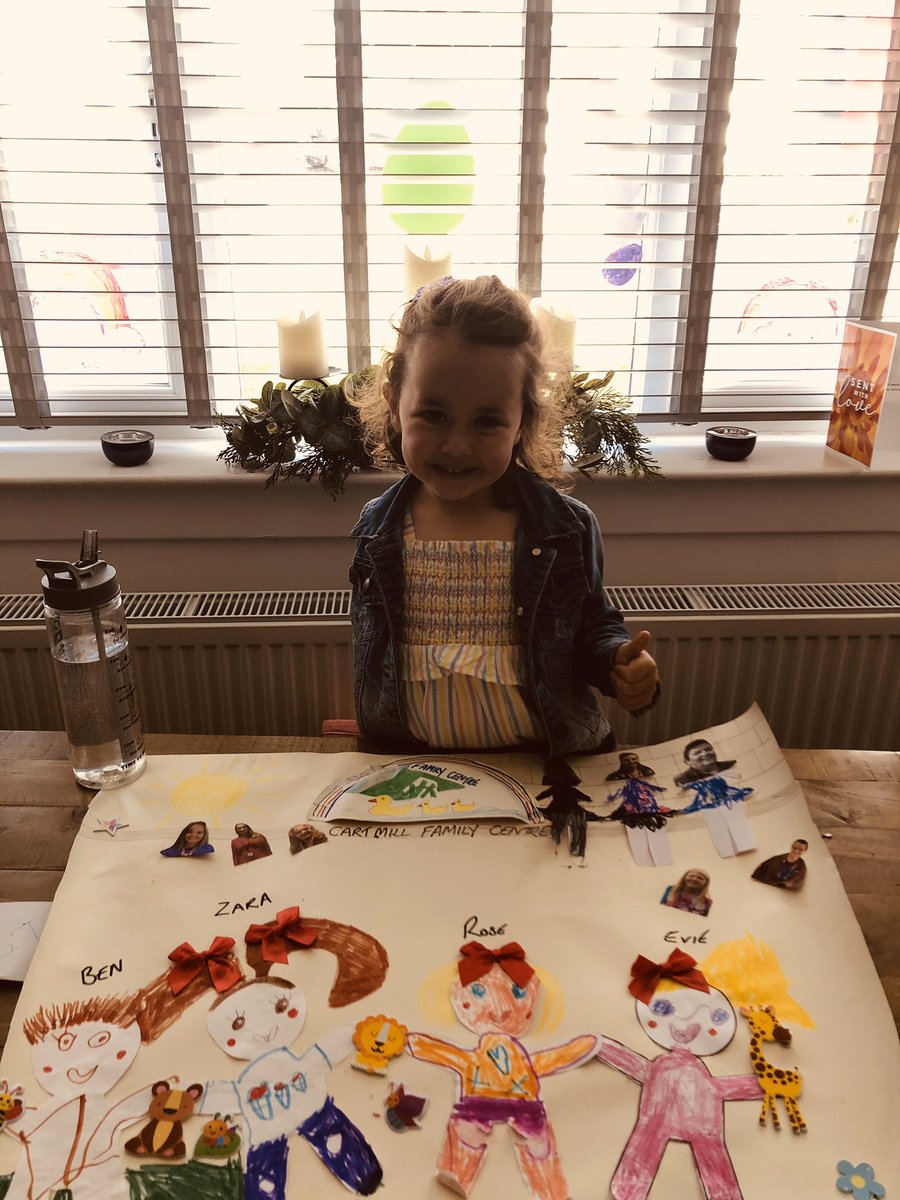Jennikeaveny's tweet photo. Zara has been drawing her nursery today @cartmillcentre with some of her friends and teachers 🥰 https://t.co/LSlE7BRbxC