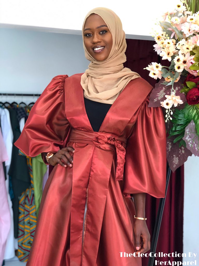 HerApparel_'s tweet photo. Meet DIJA, a glamorous satin cover-up ensembled with pleated chiffon palazzo pants.

#TheCleoCollectionByHerApparel 
#GetWrappedUp #Hijab
#Modesty #gambianmade 
#ChooseHerApparel #capes #hijabstyle https://t.co/exHW10wDG0
