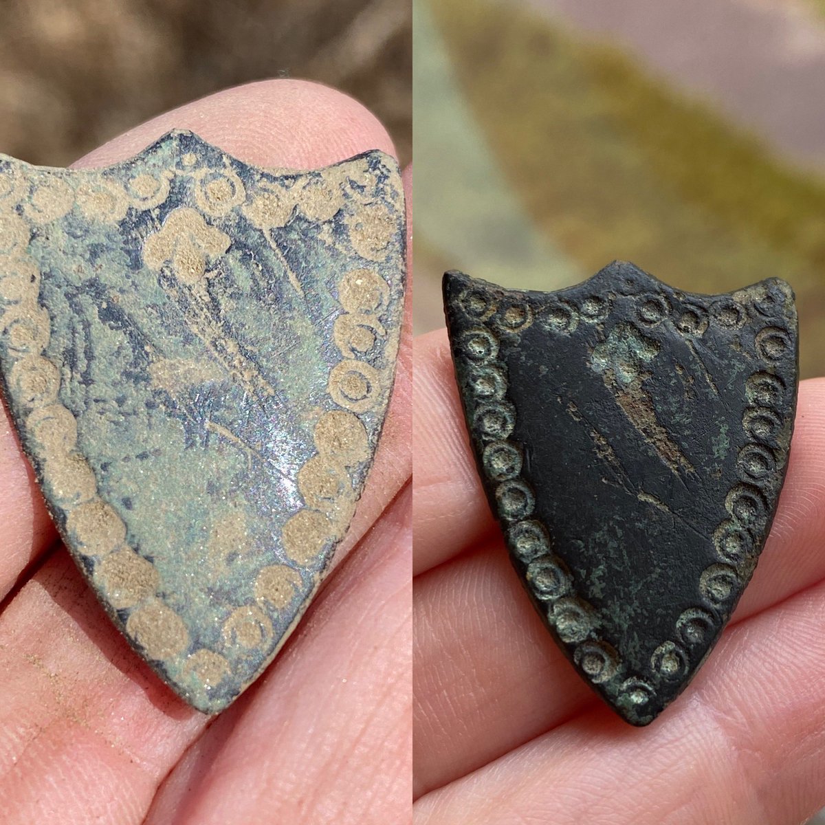 Silverslingers's tweet photo. Just found a beautiful 1800’s saddle shield &amp; gave it a quick clean! 😊 
#metaldetectingfinds #metaldetecting #metaldetector #metaldetectors #detectorist #dirtfishing #relichunting #relic #artifacts #history #treasurehunt #equinefashion #bridle #whiteselectronics #mxsport https://t.co/DByWN9CBwr
