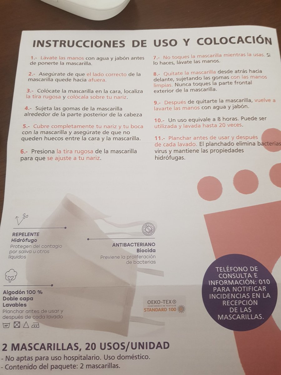 javiole28's tweet photo. @farmagemma estas sin las mascarillas que han dado a toda la poblacion de mi municipio. reutilizables 20 veces tras lavar y planchar. 
como lo ves? https://t.co/ulX2CufkKy