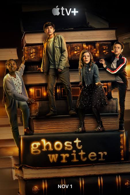 • Ghostwriter •(Apple TV | Fantasy | 2019— | 1 season—)Hantu menghantui toko buku dan mulai membebaskan karakter fiksi ke dunia nyata. Empat anak harus bergabung untuk memecahkan misteri dan mengembalikan tokoh fiksi ke dalam bukunya.