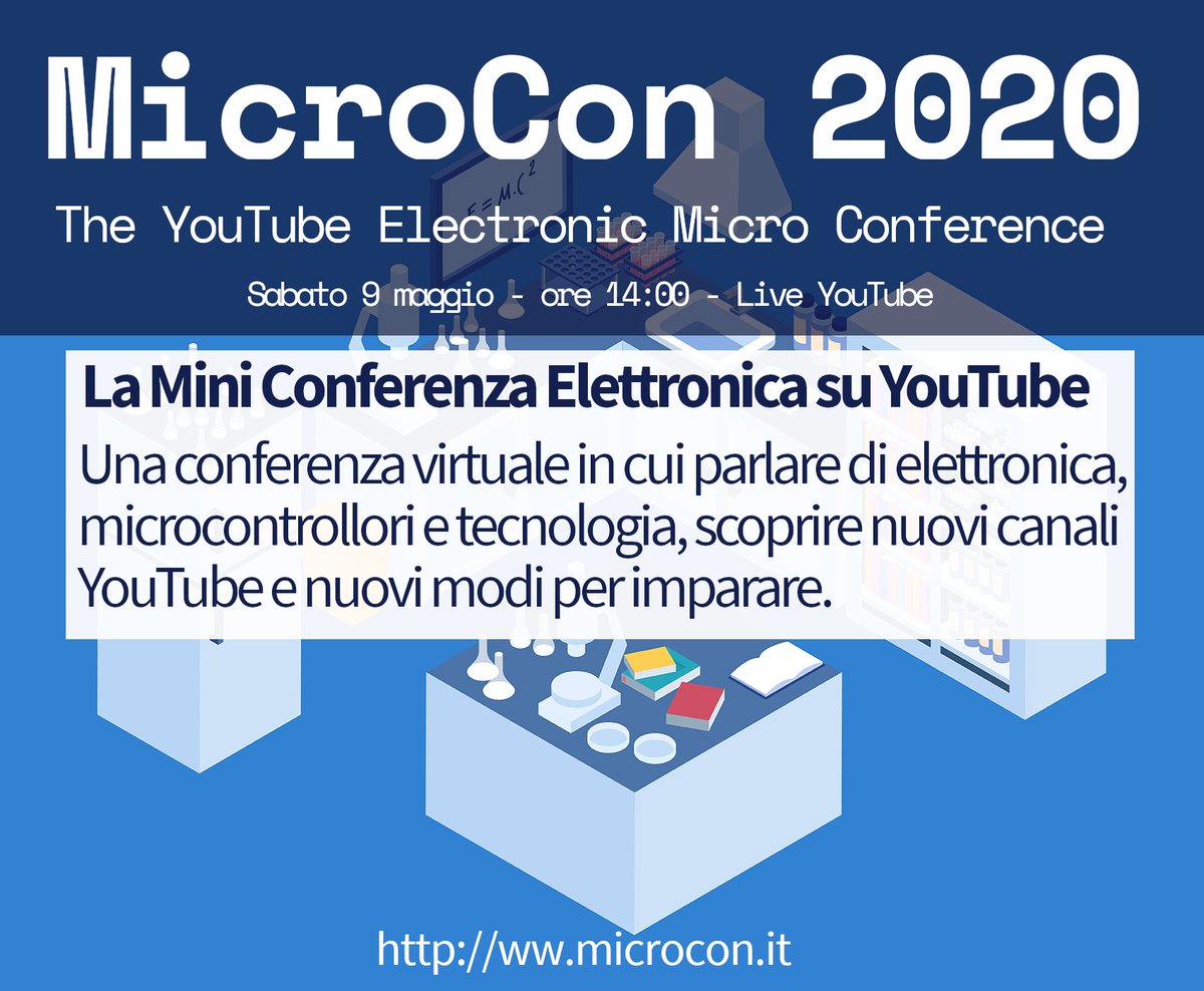 maxbell74's tweet photo. #MicroCon2020 è una Micro Conferenza Online gratuita ideata da @zeppelinmaker e Pier Aisa, che hanno raccolto il meglio dell'attuale #elettronica e ne parleranno online con ospiti, tra cui anche io e @TheTactigon
SABATO 9 MAGGIO H 14 non mancare!
#COVID19 @MakerFaireRome https://t.co/M4qT6tSrf5