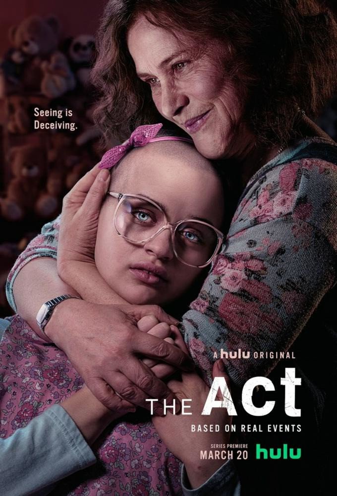 • The Act •(Hulu | Biography, Crime, Drama | 2019— | 1 season—)Dee Dee Blanchard terlalu protektif terhadap putrinya, Gypsy. Beberapa kebohongan terungkap membuat Gypsy berusaha melarikan diri dari toxic relationship yang ia miliki dengan ibunya.